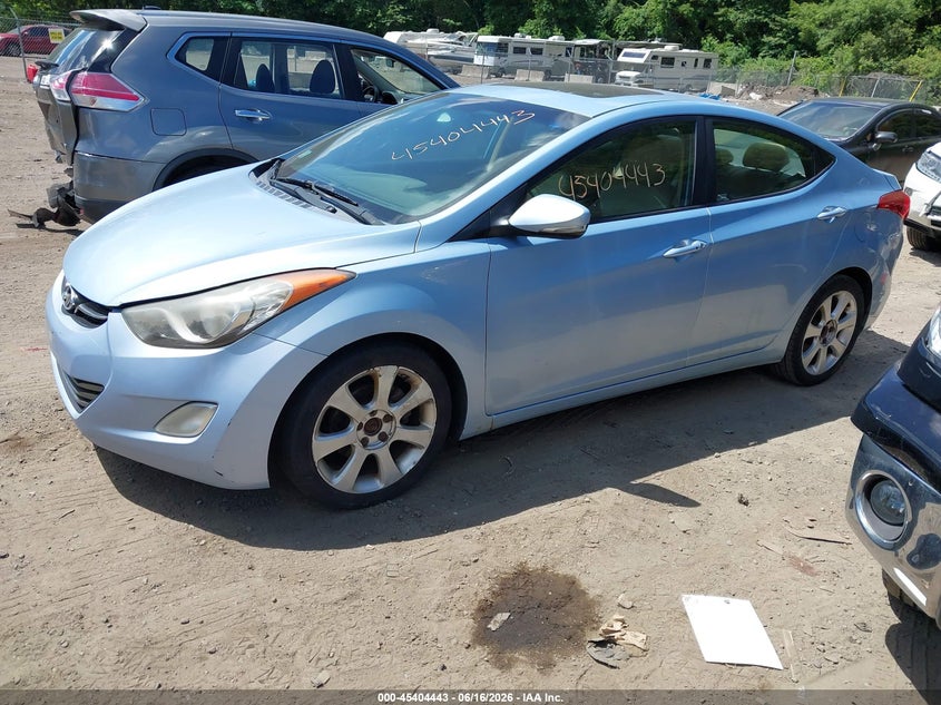 2012 Hyundai Elantra VIN KMHDH4AE4CU213084 IAAI salvage auction — NORMAL WEAR, Clear (Massachusetts), sold $650 on 2026-07-21 (photo 2)