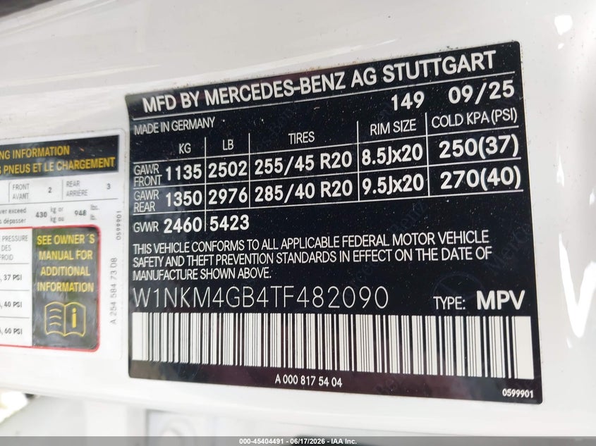 2026 Mercedes-benz Glc VIN W1NKM4GB4TF482090 IAAI salvage auction — LEFT SIDE, Rebuildable (Florida), sold $32,850 on 2026-07-13 (photo 9)