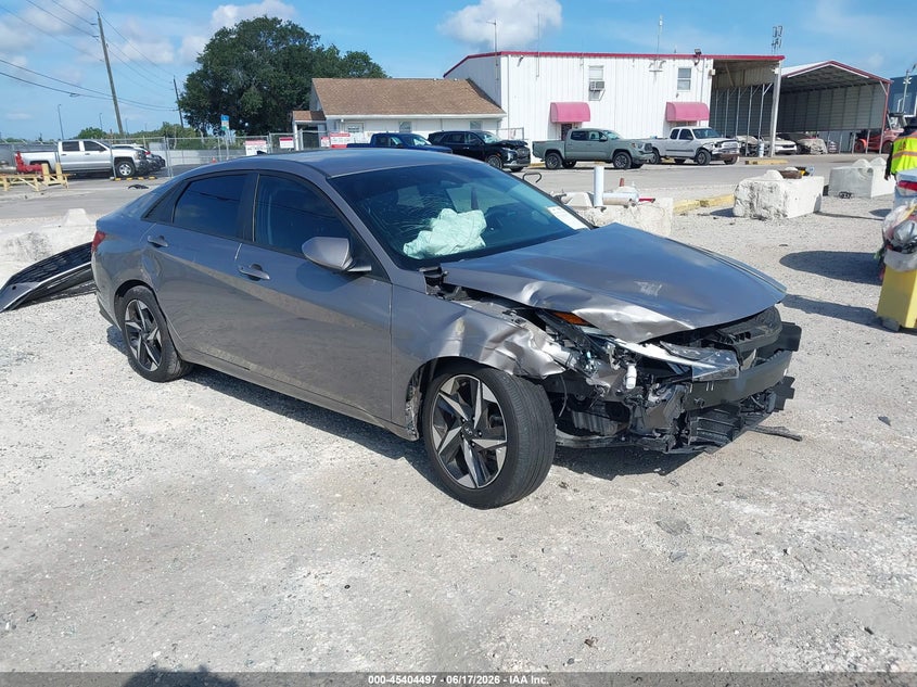 2023 Hyundai Elantra VIN KMHLS4AG0PU551585 IAAI salvage auction — FRONT END, Certificate Of Destruction (Florida), sold $2,400 on 2026-07-14 (photo 1)