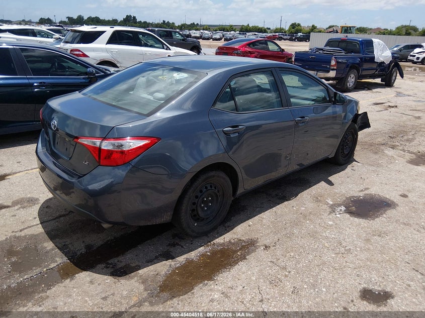 2016 Toyota Corolla VIN 5YFBURHE3GP519397 IAAI salvage auction — FRONT END, Salvage (Texas), sold $2,500 on 2026-07-15 (photo 4)