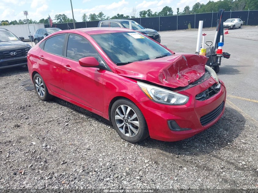 2017 Hyundai Accent VIN KMHCT4AE1HU343647 IAAI salvage auction — FRONT END, Salvage (South Carolina), sold $900 on 2026-08-01 (photo 1)