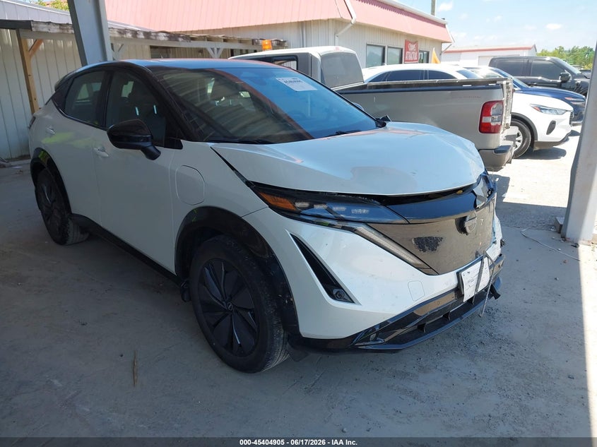 2023 Nissan Ariya VIN JN1DF0BB0PM709791 IAAI salvage auction — LEFT FRONT, Salvage (Tennessee), sold $12,550 on 2026-07-16 (photo 1)