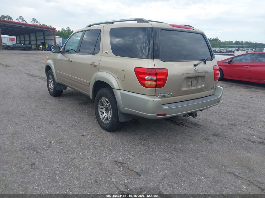 2004 Toyota Sequoia VIN 5TDZT34A04S218901 IAAI salvage auction — NORMAL WEAR, Clear (California), sold $1,650 on 2026-07-07 (photo 3)