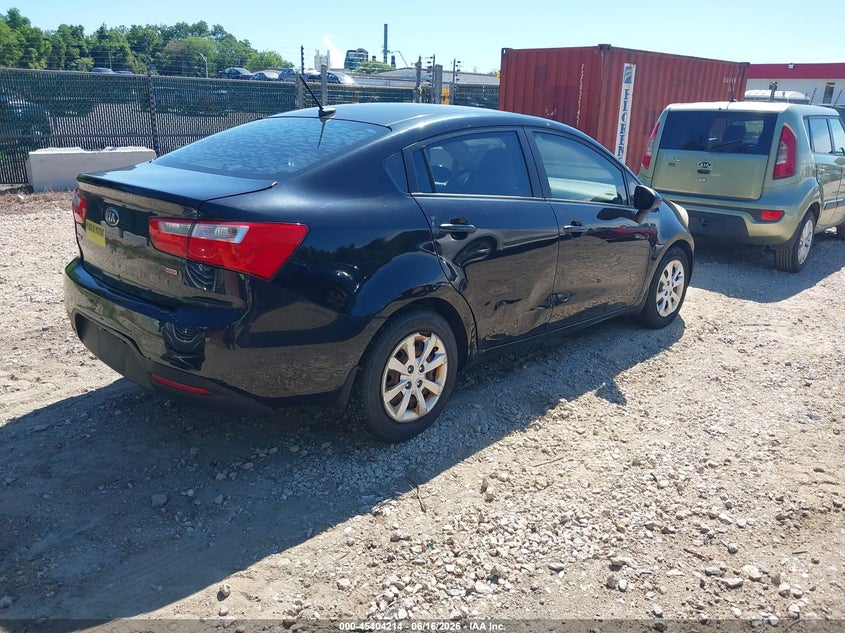 2013 Kia Rio VIN KNADM4A34D6221073 IAAI salvage auction — NORMAL WEAR, Clear-Dealer Only (Maryland), sold $400 on 2026-07-16 (photo 4)