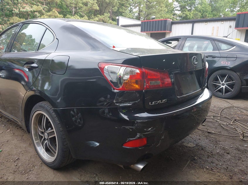 2006 Lexus Is VIN JTHCK262062001642 IAAI salvage auction — LEFT REAR, Clear (Virginia), sold $1,150 on 2026-07-19 (photo 6)