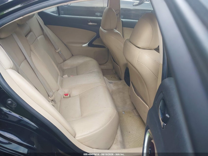 2006 Lexus Is VIN JTHCK262062001642 IAAI salvage auction — LEFT REAR, Clear (Virginia), sold $1,150 on 2026-07-19 (photo 8)