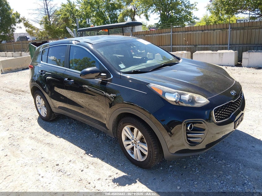 2017 Kia Sportage VIN KNDPMCAC9H7180207 IAAI salvage auction — ROOF, Salvage (Illinois), sold $2,450 on 2026-07-28 (photo 1)