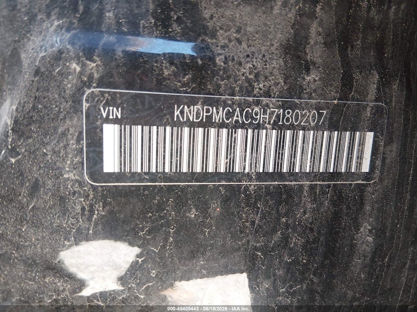 2017 Kia Sportage VIN KNDPMCAC9H7180207 IAAI salvage auction — ROOF, Salvage (Illinois), sold $2,450 on 2026-07-28 (photo 9)