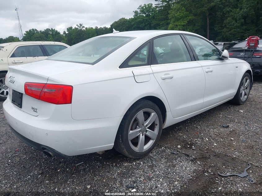 2012 Audi A6 VIN WAUGGAFC0CN173247 IAAI salvage auction — RIGHT FRONT, Salvage (Georgia), sold $1,425 on 2026-08-19 (photo 4)
