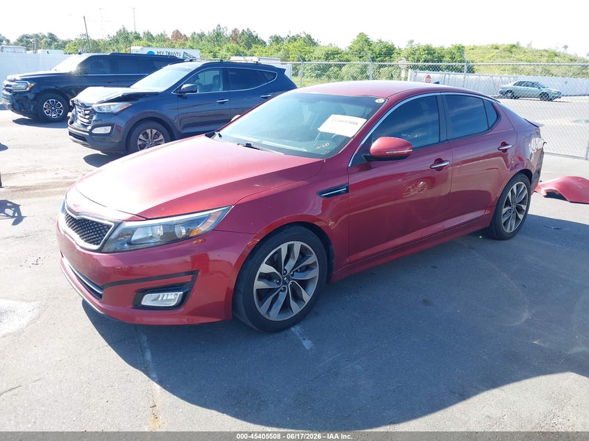 2015 Kia Optima VIN 5XXGR4A78FG373012 IAAI salvage auction — REAR END, Rebuildable (Florida), sold $800 on 2026-07-13 (photo 2)