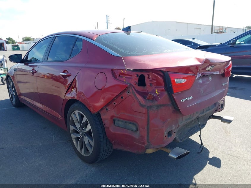 2015 Kia Optima VIN 5XXGR4A78FG373012 IAAI salvage auction — REAR END, Rebuildable (Florida), sold $800 on 2026-07-13 (photo 3)
