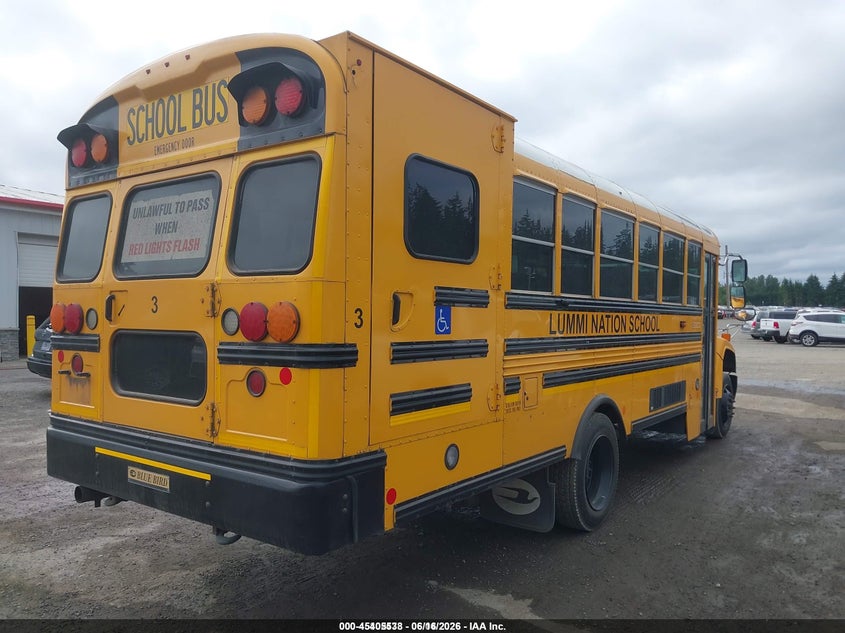 2015 Blue bird School bus / transit bus VIN 1BAKBCPA5FF313614 IAAI salvage auction — REAR END, Sf97 (Washington), sold $1,550 on 2026-07-29 (photo 3)