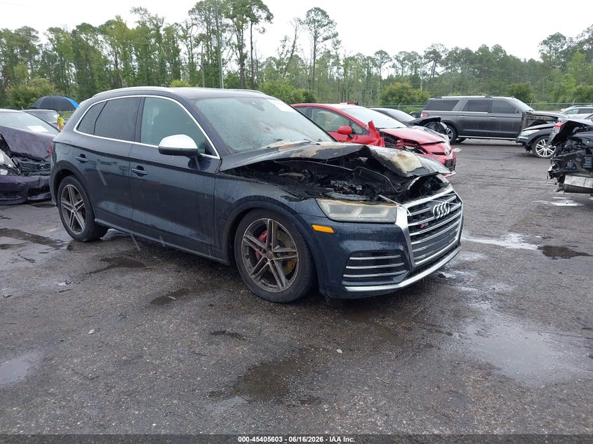 2019 Audi Sq5 VIN WA1B4BFY0K2079984 IAAI salvage auction — ENGINE BURN, Rebuildable (Florida), sold $925 on 2026-07-28 (photo 1)