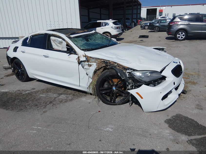 2015 BMW 6er VIN WBA6B2C57FGB99328 IAAI salvage auction — FRONT END, Salvage Title, sold $1,700 on 2026-08-05 (photo 1)