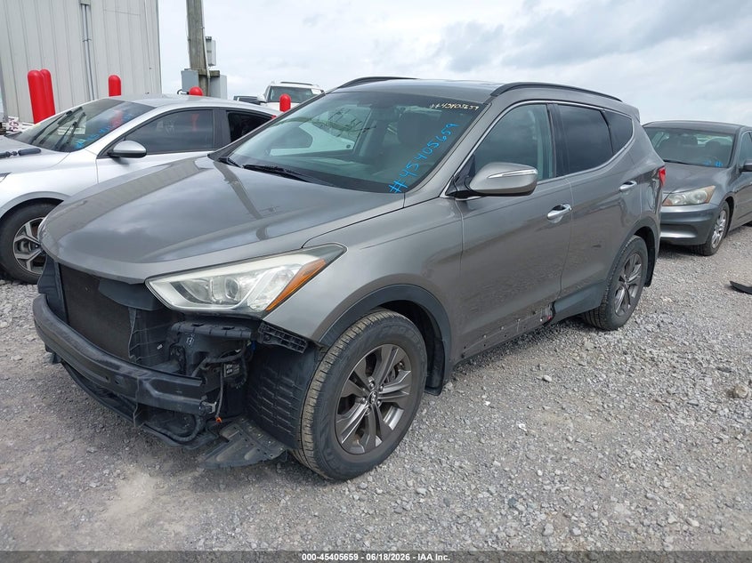 2013 Hyundai Santa fe VIN 5XYZU3LB9DG016322 IAAI salvage auction — FRONT END, Clear (Tennessee), sold $2,150 on 2026-07-23 (photo 2)