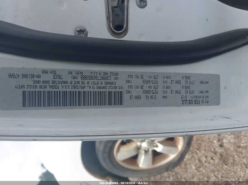 2019 Ram 1500 VIN 1C6RR6TT6KS653856 IAAI salvage auction — RIGHT SIDE, Salvage (South Carolina), sold $3,250 on 2026-08-24 (photo 9)