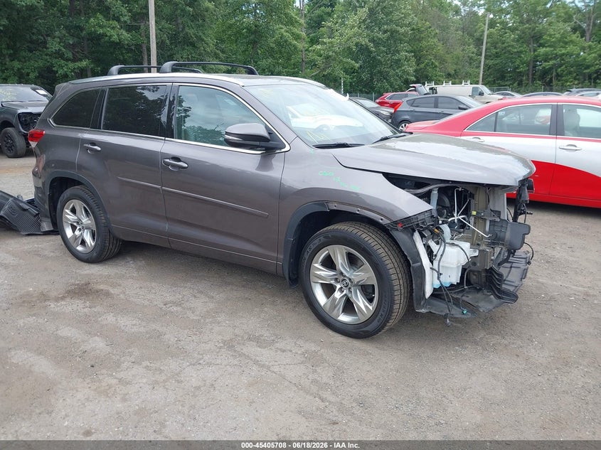 2019 Toyota Highlander VIN 5TDDZRFH6KS949450 IAAI salvage auction — FRONT END, Salvage - Greater Than 75% (Maryland), sold $13,000 on 2026-07-15 (photo 1)