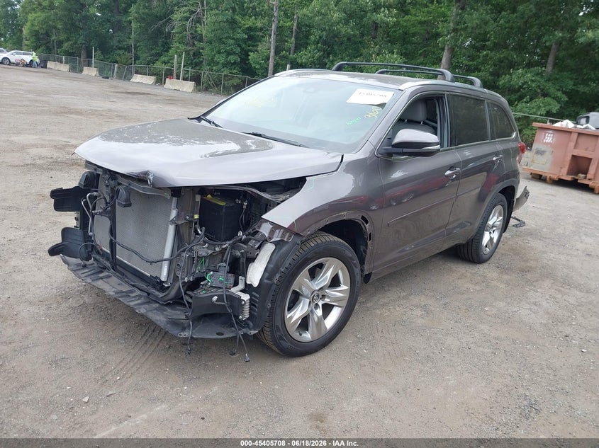 2019 Toyota Highlander VIN 5TDDZRFH6KS949450 IAAI salvage auction — FRONT END, Salvage - Greater Than 75% (Maryland), sold $13,000 on 2026-07-15 (photo 2)