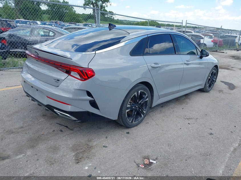 2021 Kia K5 VIN 5XXG64J23MG048200 IAAI salvage auction — LEFT FRONT, Salvage Title, sold $5,225 on 2026-09-22 (photo 4)