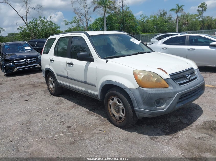 2005 Honda Cr-v VIN SHSRD68525U308965 IAAI salvage auction — LEFT REAR, Rebuildable (Florida), sold $1,100 on 2026-07-06 (photo 1)