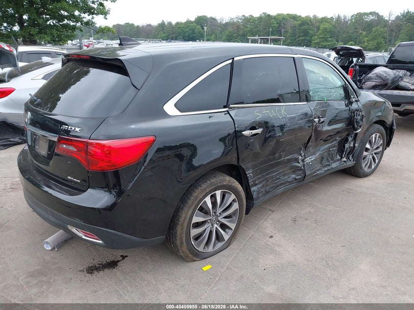 2016 Acura Mdx VIN 5FRYD4H44GB047189 IAAI salvage auction — SIDE, Mv-907A (New York), sold $3,900 on 2026-07-09 (photo 4)