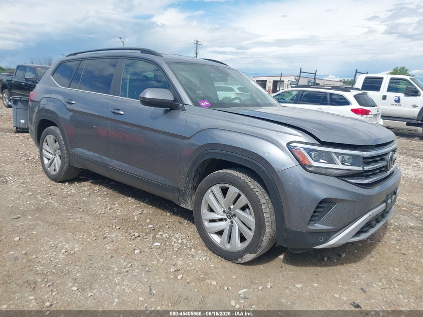 2021 Volkswagen Atlas VIN 1V2HR2CA0MC596898 IAAI salvage auction — HAIL, Salvage Title, sold $7,000 on 2026-08-27 (photo 1)