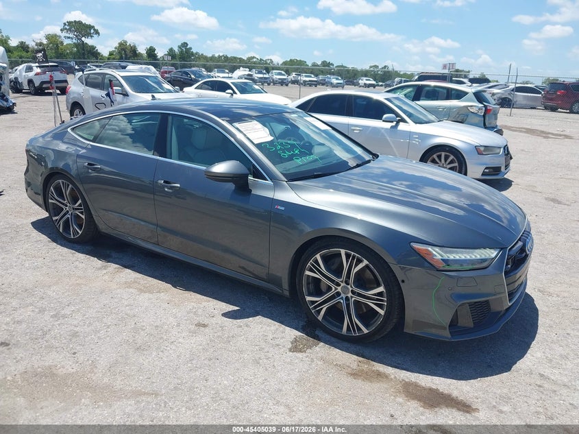 2019 Audi A7 VIN WAUV2BF23KN090784 IAAI salvage auction — FRONT END, Rebuildable (Florida), sold $13,200 on 2026-07-08 (photo 1)