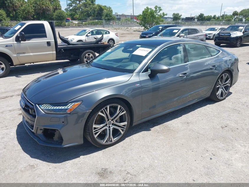 2019 Audi A7 VIN WAUV2BF23KN090784 IAAI salvage auction — FRONT END, Rebuildable (Florida), sold $13,200 on 2026-07-08 (photo 2)