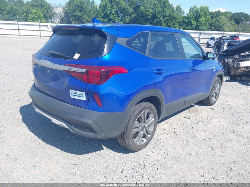 2022 Kia Seltos VIN KNDEPCAA5N7333187 IAAI salvage auction — LEFT FRONT, Salvage Title, sold $7,500 on 2026-09-02 (photo 4)