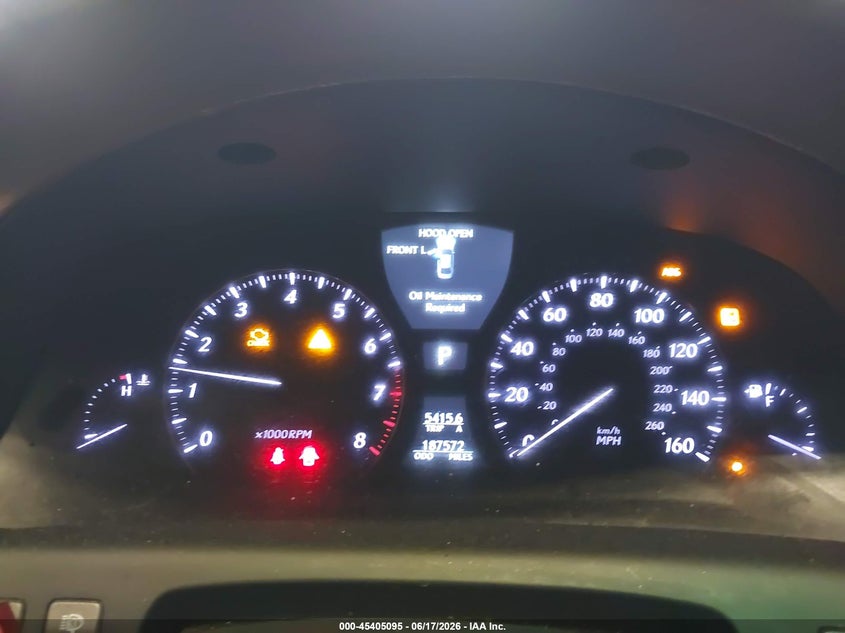 2012 Lexus Ls 460 VIN JTHBL5EF9C5112814 IAAI salvage auction — NORMAL WEAR, Original (Texas), sold $1,300 on 2026-07-15 (photo 7)