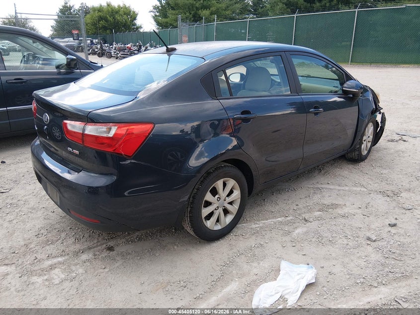 2013 Kia Rio VIN KNADN4A39D6165824 IAAI salvage auction — RIGHT FRONT, Salvage (Idaho), sold $600 on 2026-07-13 (photo 4)