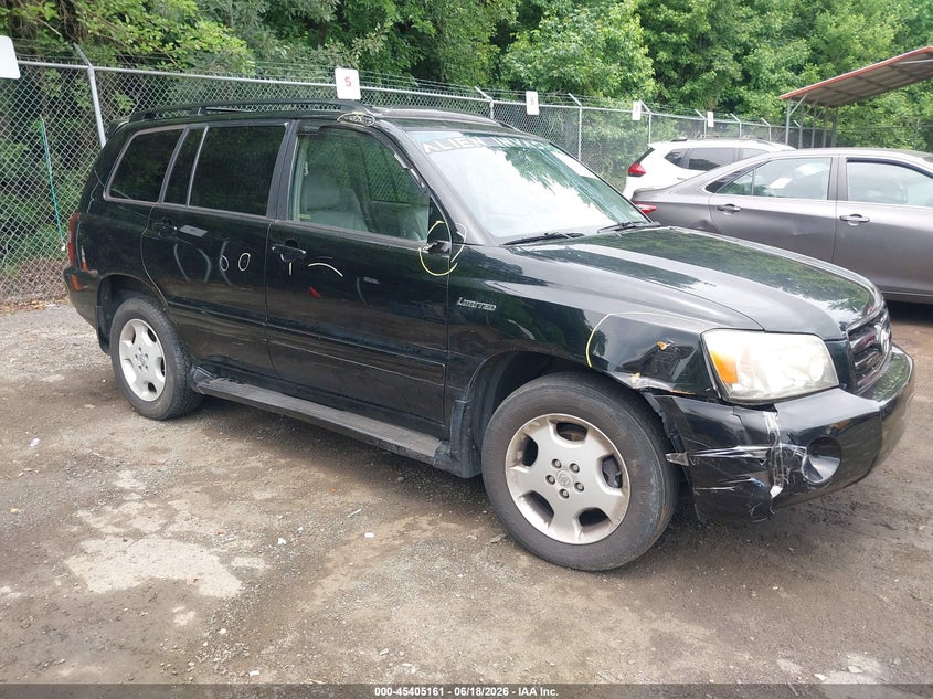 2005 Toyota Highlander VIN JTEEP21A950123061 IAAI salvage auction — NORMAL WEAR, Clear (Maryland), sold $775 on 2026-07-07 (photo 1)