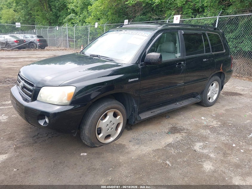 2005 Toyota Highlander VIN JTEEP21A950123061 IAAI salvage auction — NORMAL WEAR, Clear (Maryland), sold $775 on 2026-07-07 (photo 2)
