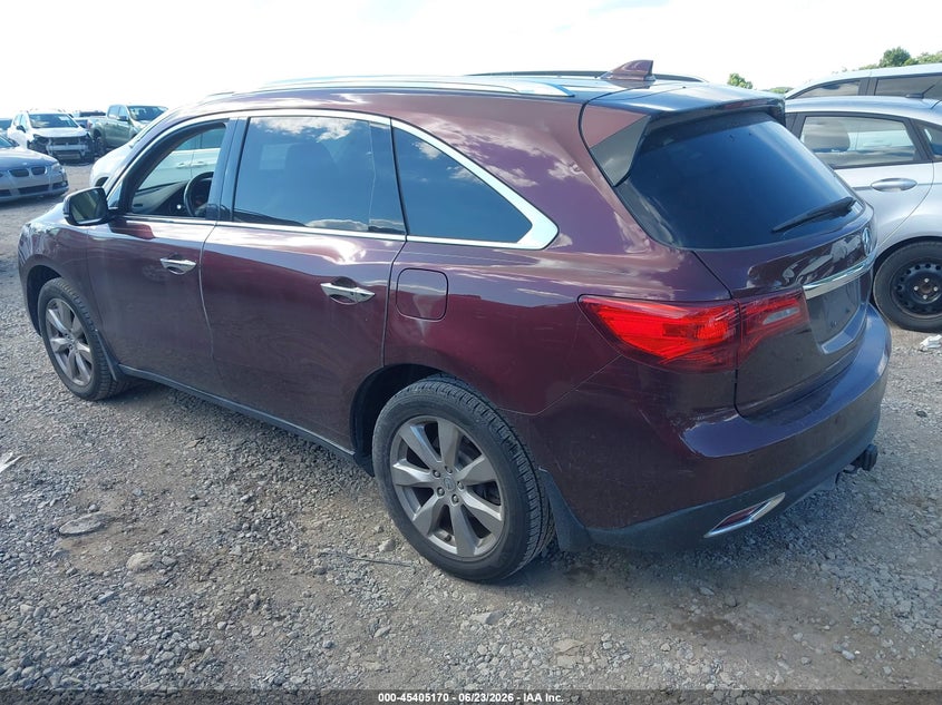 2014 Acura Mdx VIN 5FRYD3H8XEB013381 IAAI salvage auction — NORMAL WEAR, Clear (Florida), sold $3,200 on 2026-07-09 (photo 3)