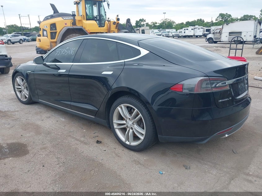 2015 Tesla Model s VIN 5YJSA1E28FF103716 IAAI salvage auction — RIGHT FRONT, Salvage Title, sold $925 on 2026-07-21 (photo 3)