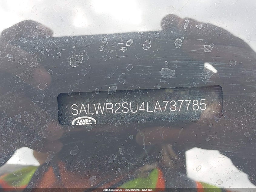 2020 Land rover Range rover sport VIN SALWR2SU4LA737785 IAAI salvage auction — RIGHT FRONT, Salvage (North Carolina), sold $13,850 on 2026-07-15 (photo 9)