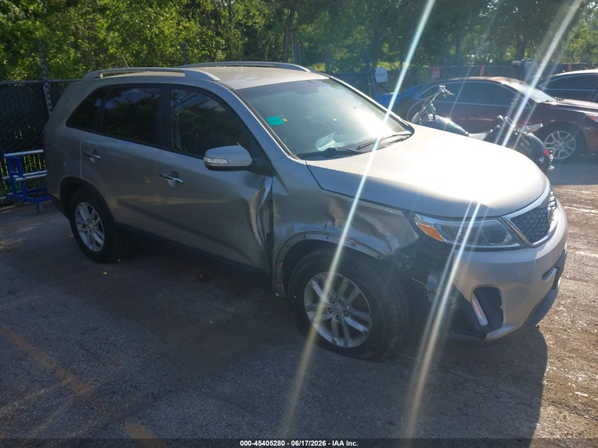 2014 Kia Sorento VIN 5XYKT4A60EG459833 IAAI salvage auction — RIGHT FRONT, Salvage Title, sold $550 on 2026-07-29 (photo 1)