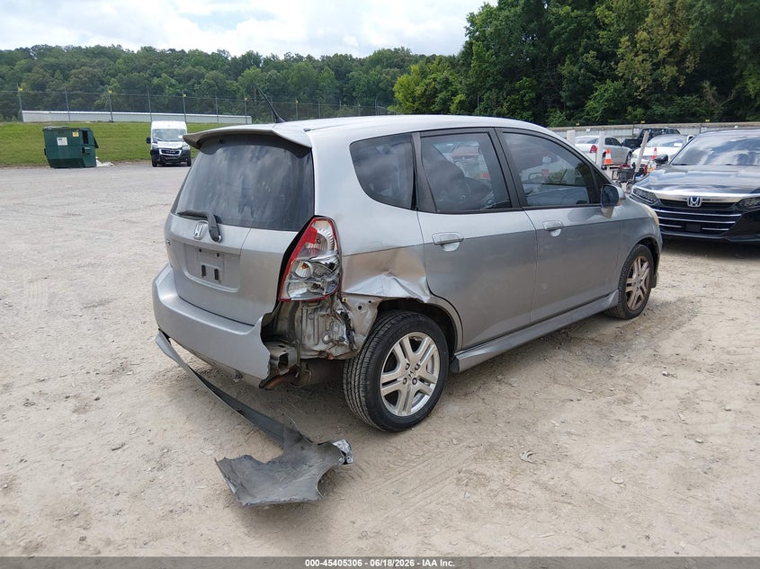 2008 Honda Fit VIN JHMGD37648S033533 IAAI salvage auction — REAR END, Salvage (Tennessee), sold $25 on 2026-07-29 (photo 4)