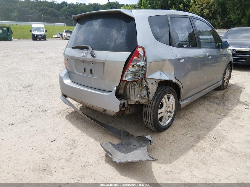 2008 Honda Fit VIN JHMGD37648S033533 IAAI salvage auction — REAR END, Salvage (Tennessee), sold $25 on 2026-07-29 (photo 6)