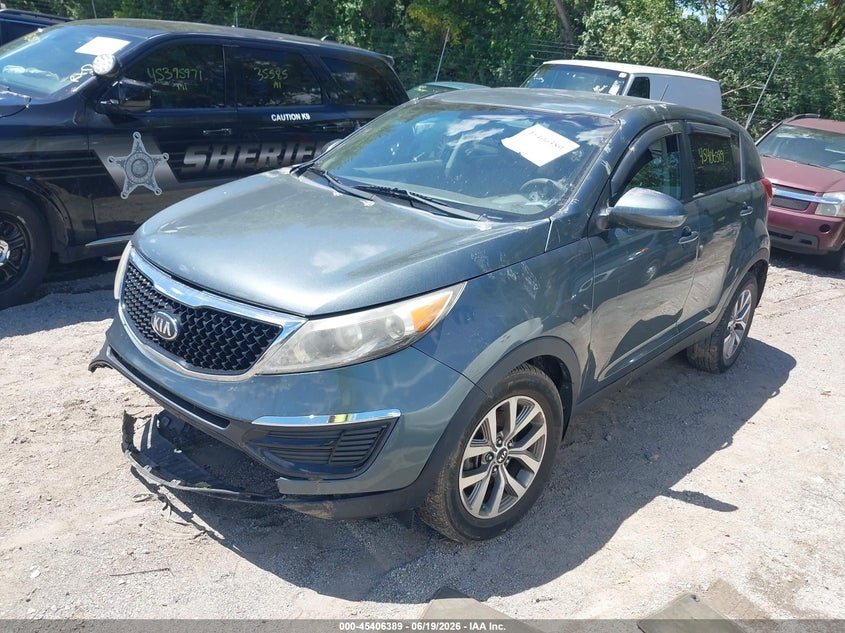 2014 Kia Sportage VIN KNDPB3AC6E7656866 IAAI salvage auction — RIGHT FRONT, Salvage (Indiana), sold $900 on 2026-07-22 (photo 2)