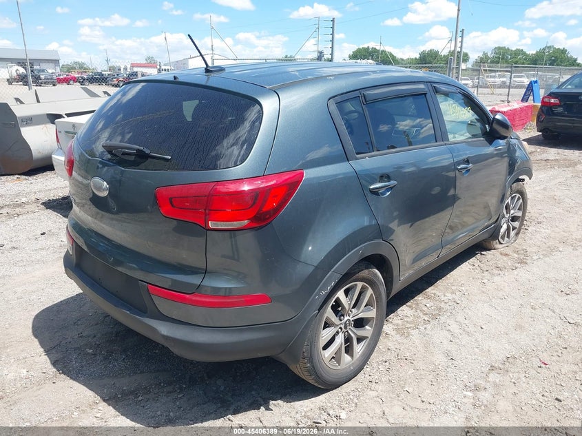 2014 Kia Sportage VIN KNDPB3AC6E7656866 IAAI salvage auction — RIGHT FRONT, Salvage (Indiana), sold $900 on 2026-07-22 (photo 4)