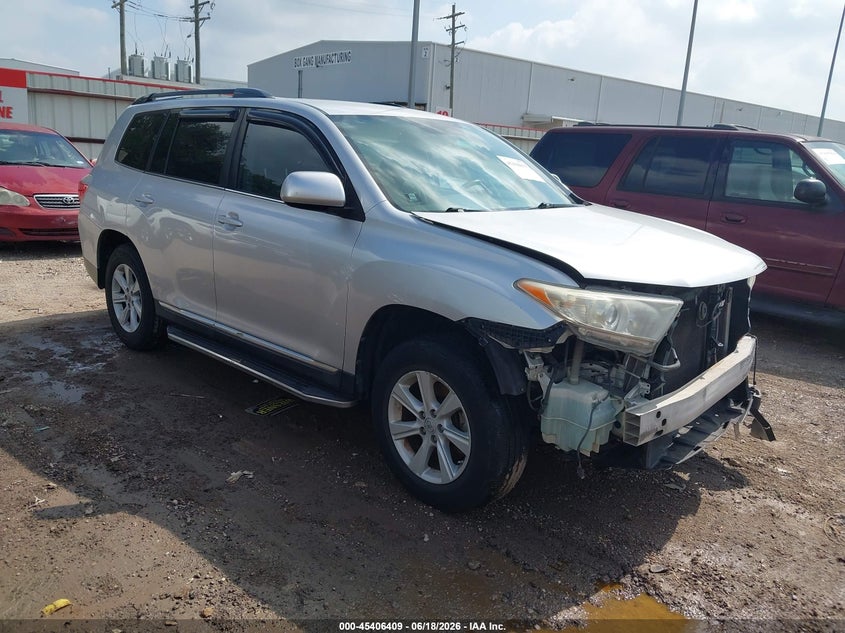 2013 Toyota Highlander VIN 5TDZK3EH7DS140180 IAAI salvage auction — FRONT END, Original (Texas), sold $1,150 on 2026-07-18 (photo 1)