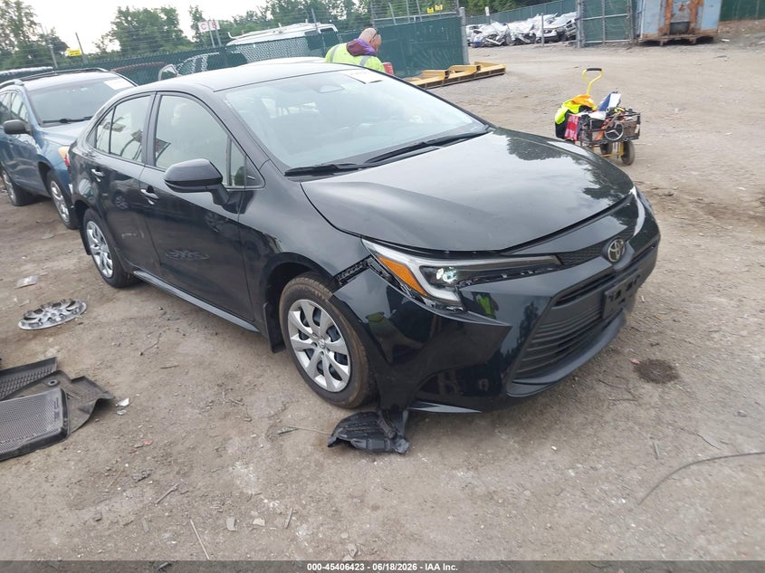 2026 Toyota Corolla VIN JTDBCMFE0T3115890 IAAI salvage auction — FRONT & REAR, Salvage - Greater Than 75% (Maryland), sold $7,000 on 2026-08-01 (photo 1)