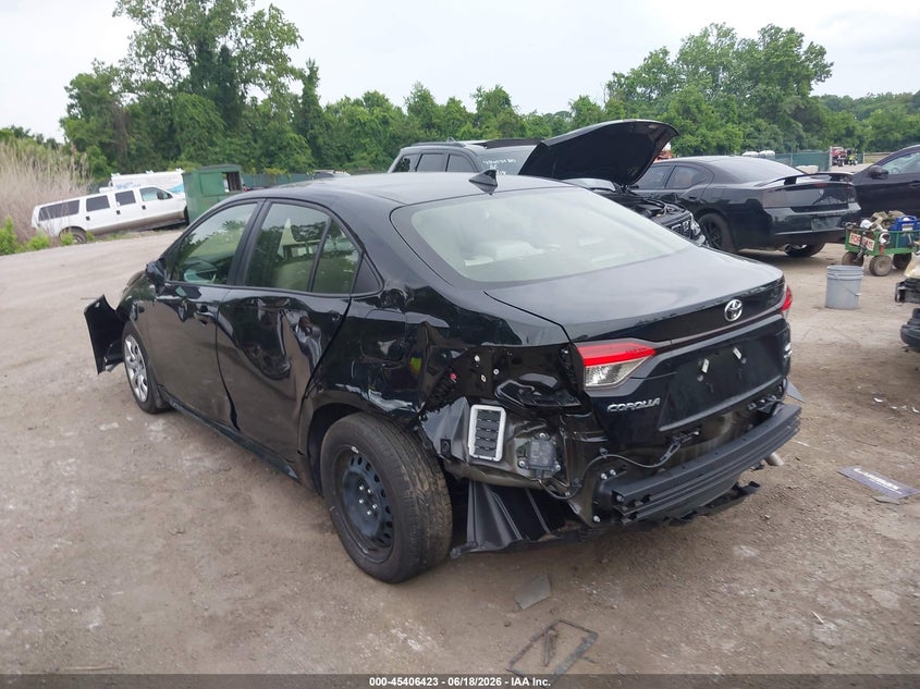 2026 Toyota Corolla VIN JTDBCMFE0T3115890 IAAI salvage auction — FRONT & REAR, Salvage - Greater Than 75% (Maryland), sold $7,000 on 2026-08-01 (photo 3)