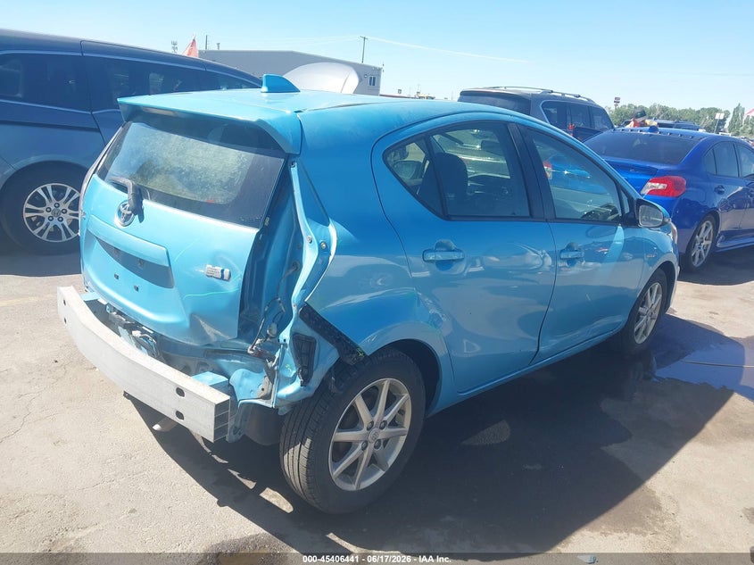 2015 Toyota Prius c VIN JTDKDTB37F1113095 IAAI salvage auction — REAR END, Salvage Title, sold $1,500 on 2026-07-30 (photo 4)