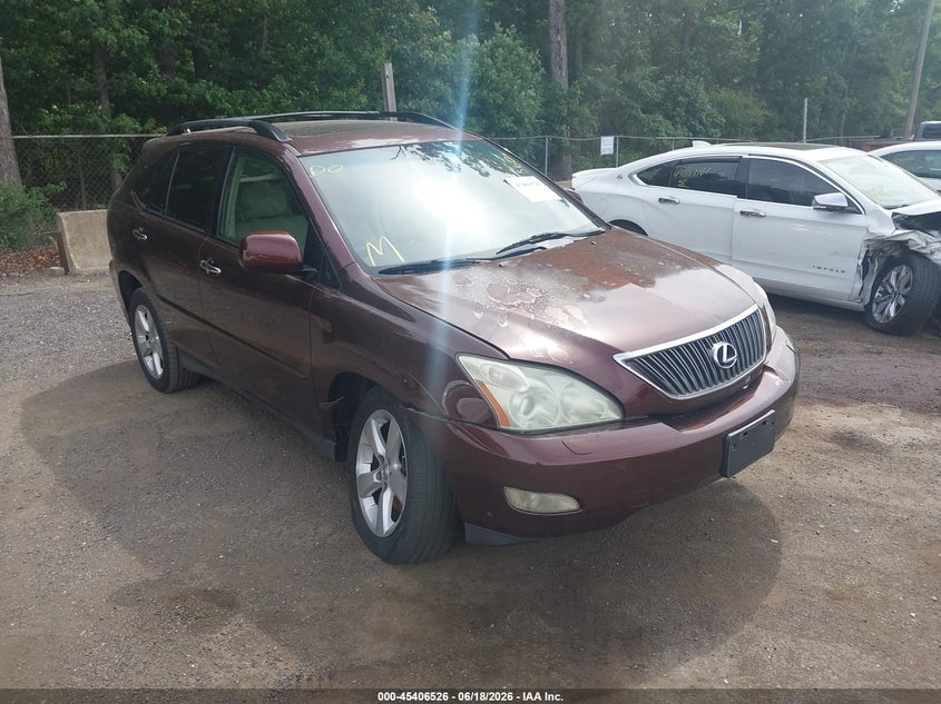 2008 Lexus Rx 350 VIN JTJHK31U982037206 IAAI salvage auction — FRONT END, Salvage - Greater Than 75% (Maryland), sold $1,600 on 2026-07-15 (photo 1)