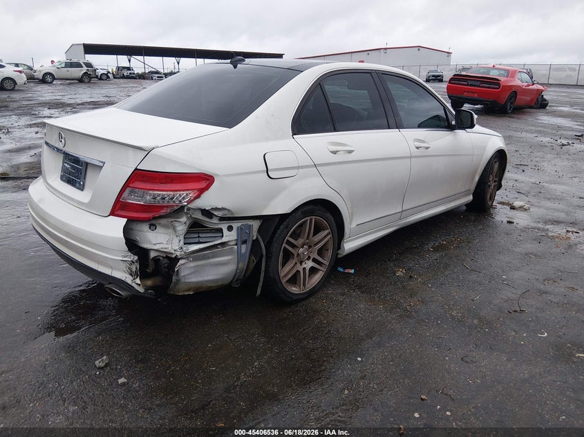 2008 Mercedes-benz C class VIN WDDGF56X18R026537 IAAI salvage auction — REAR END, Salvage (Mississippi), sold $350 on 2026-07-29 (photo 4)