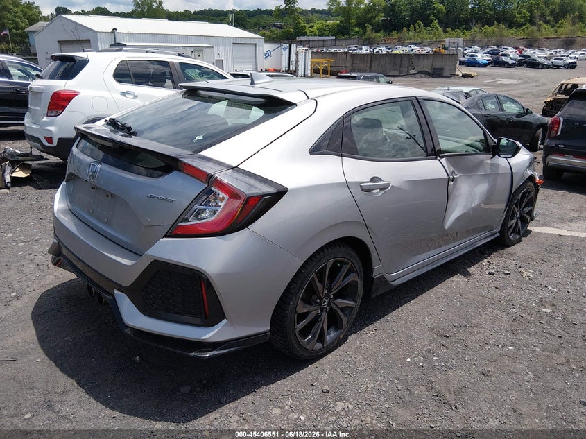 2018 Honda Civic VIN SHHFK7H40JU421366 IAAI salvage auction — RIGHT SIDE, Salvage (Pennsylvania), sold $4,500 on 2026-07-28 (photo 4)