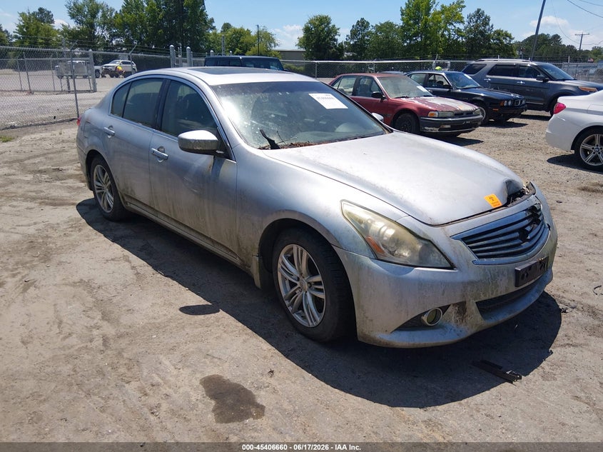 2013 Infiniti VIN JN1CV6AR7DM758997 IAAI salvage auction — FRONT END, Certificate Of Title (Montana), sold $300 on 2026-07-17 (photo 1)