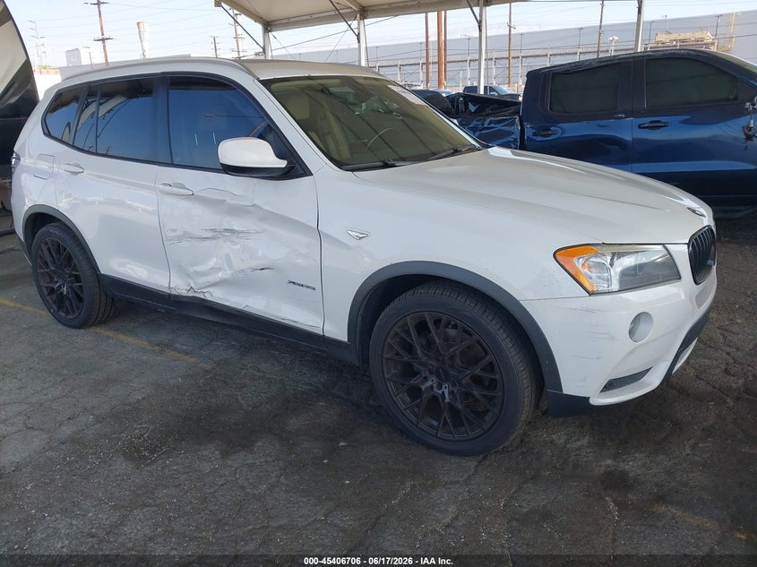 2013 BMW X3 VIN 5UXWX7C51DL980573 IAAI salvage auction — RIGHT SIDE, Salvage Title, sold $75 on 2026-07-21 (photo 1)